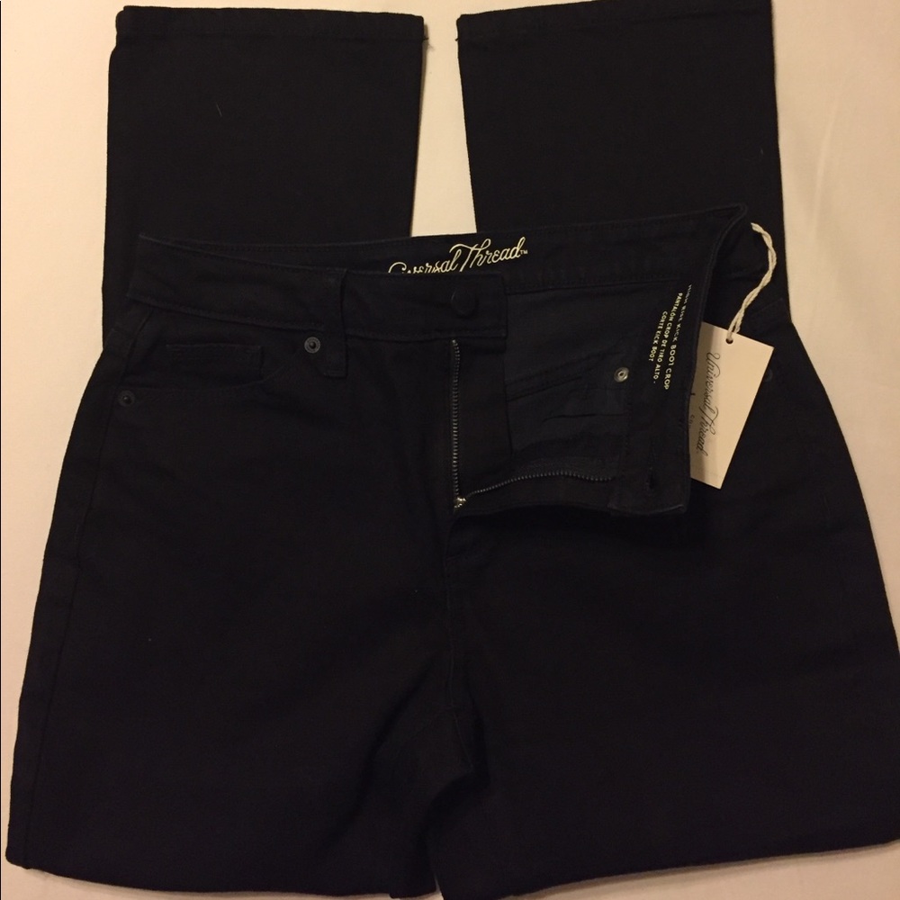 Black Denim High Rise Crop jeans size 4/27R